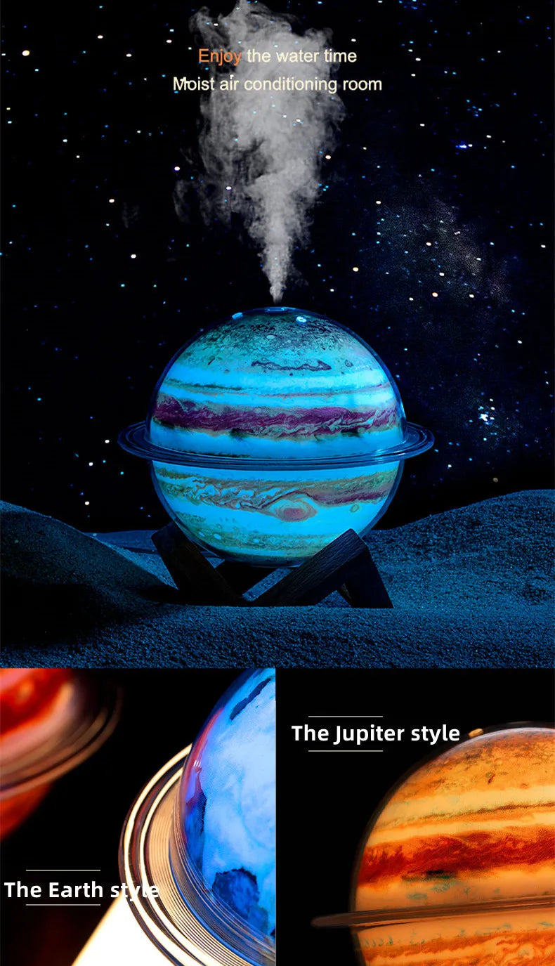 Galaxy Humidifier With Colorful Lights Air humidifier USB Humidifier Large Spray Atmosphere Night Light For Home Office Bedroom