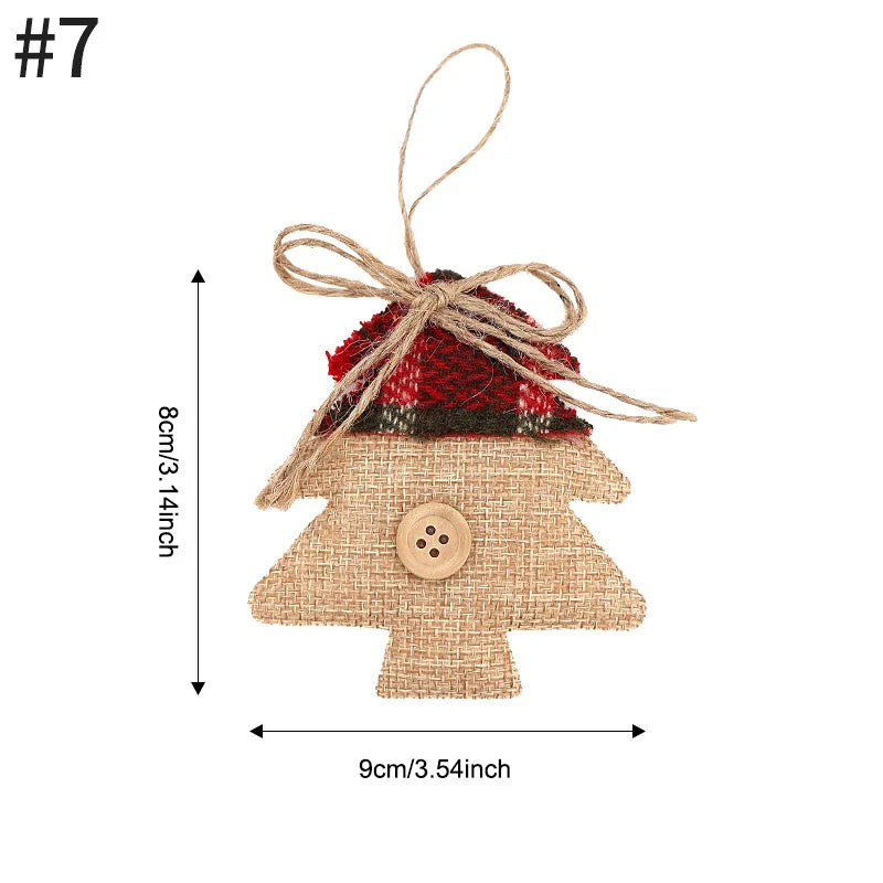 Christmas Decorations Christmas Tree Accessories New Year Kawaii Hanging Pendants Gift Sock Pendant for Navidad Decor