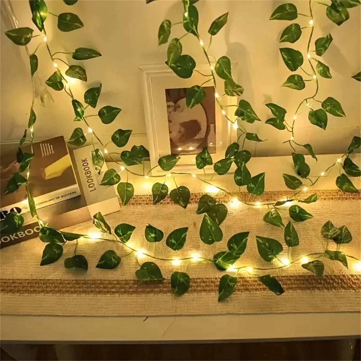 2M 20 LED Green Leaf String Light Garden Lights New Year Decorations String Lamp Wedding Thanksgiving Christmas Decoration