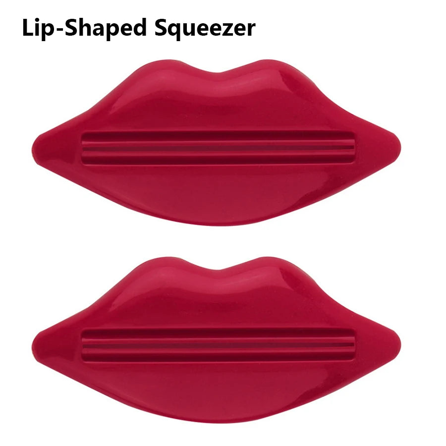 2Pcs Sexy Hot Lip Kiss Bathroom Tube Dispenser Toothpaste Cream Squeezer Home Tube Rolling Holder Squeezer Bath Sets