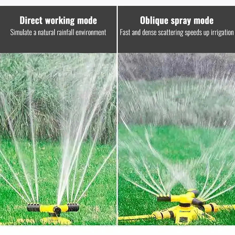 360 Degree Rotating Garden Sprinkler Automatic Lawn Water Sprayer Irrigation System for Yard Coverage Outdoor Plant Care