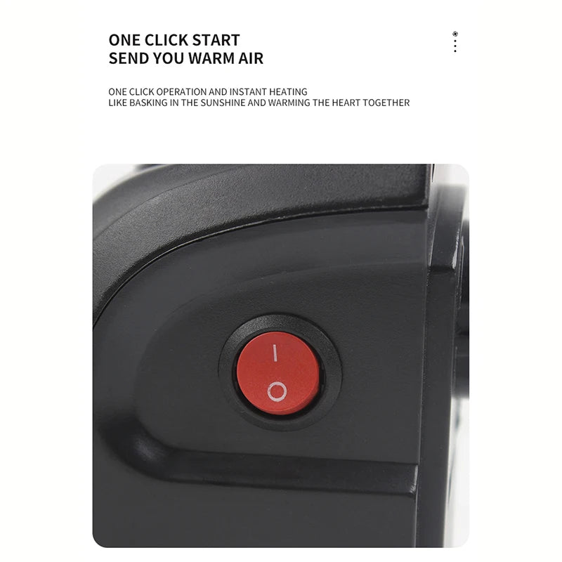 Portable Electric Heater, Plug-In Wall Heater for Rooms, Mini Radiator Fan Warmer, Compact Home Heating Appliance