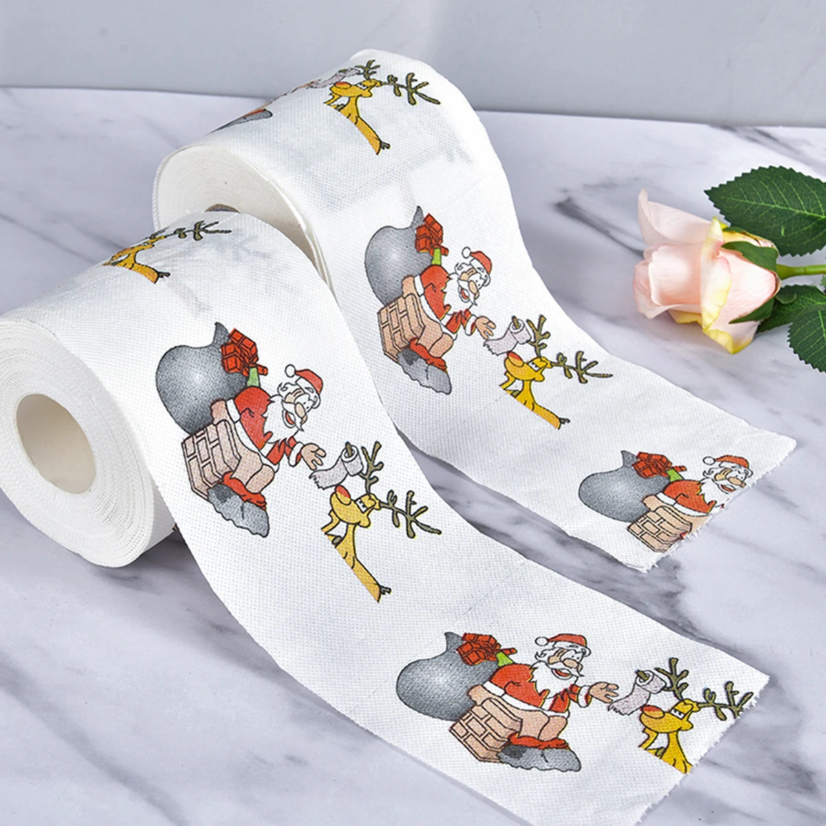 Christmas Santa Claus Bath Toilet Roll Paper Merry Christmas Decoration for Home 2025 Xmas Ornaments Navidad Natal New Year 2026