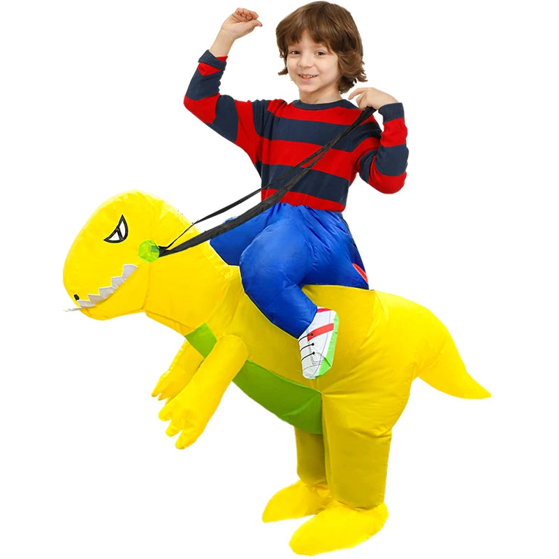 Kids Child Dinosaur Inflatable Costume Anime Purim Halloween Christmas Party Cosplay Costumes Dress Suits for Boys Girls