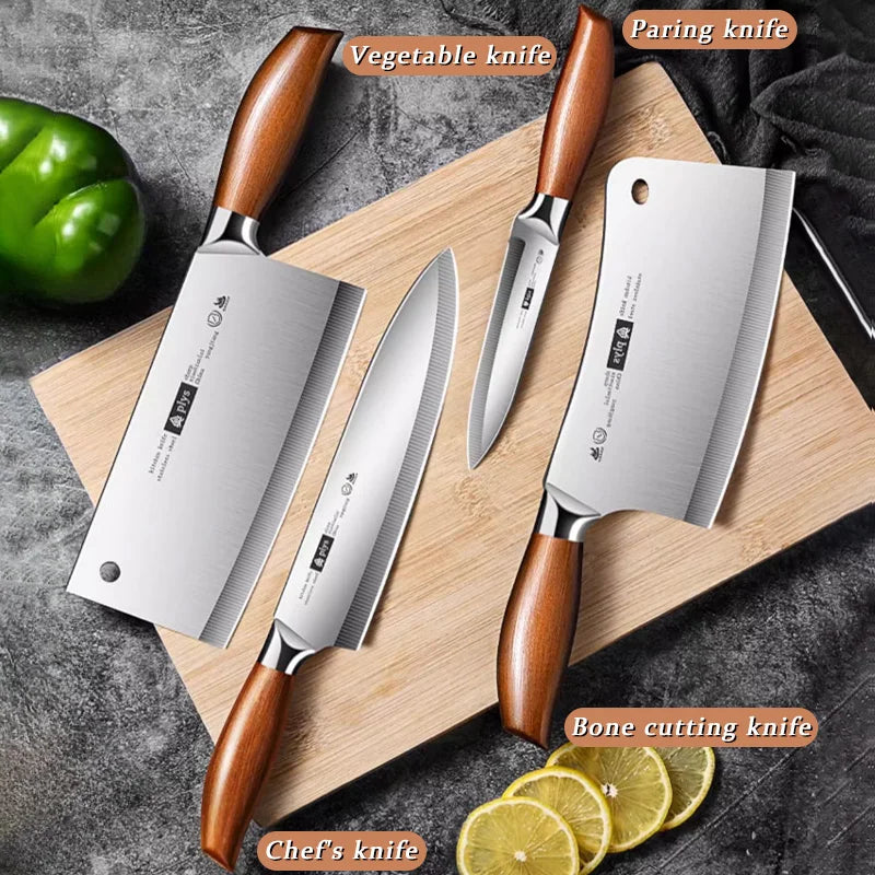 Professional Kitchen Knife 4-piece set, home sharp cleaver,Multi-purpose slicer,Professional Chef Knife,Fixed blade paring knife