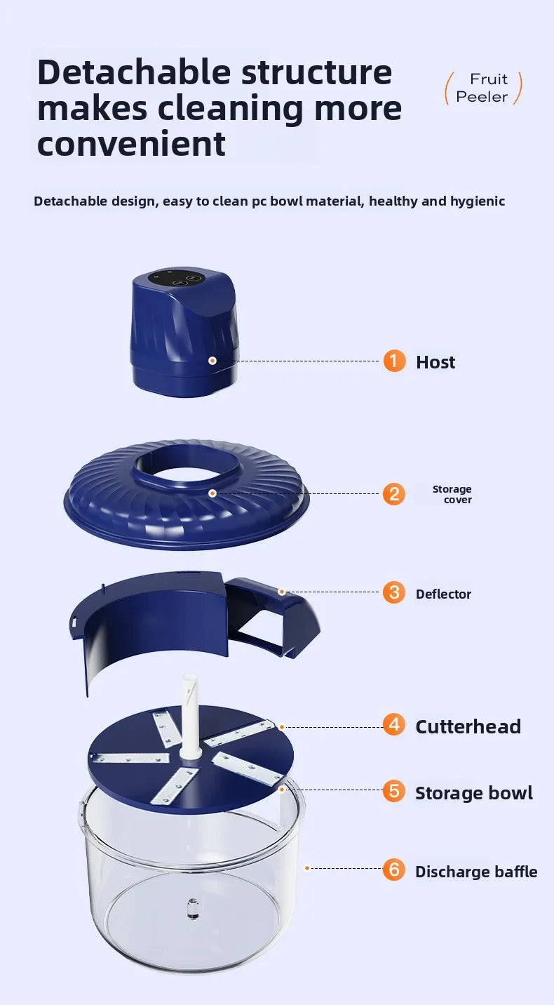 New Automatic Fruit Peeler Machine Wireless Portable for Plum Peach and Grape Fast Easy Home Kitchen Gadget