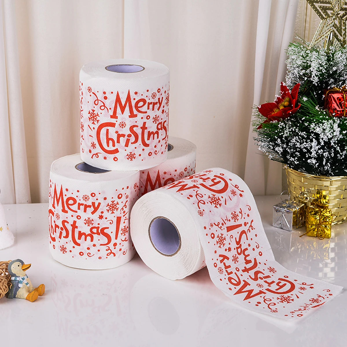 Christmas Santa Claus Bath Toilet Roll Paper Merry Christmas Decoration for Home 2025 Xmas Ornaments Navidad Natal New Year 2026