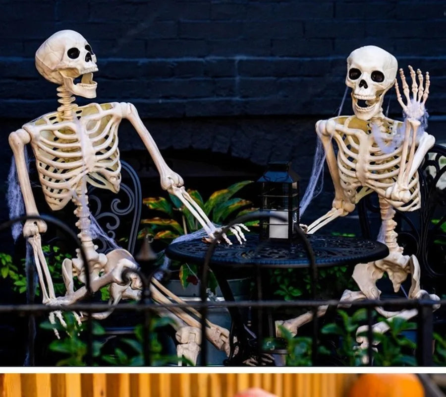 Simulation Skeleton Halloween Decoration 40/60/90/170cm Giant Skeleton Horror Decoration Home Halloween Party Skeleton Ornaments