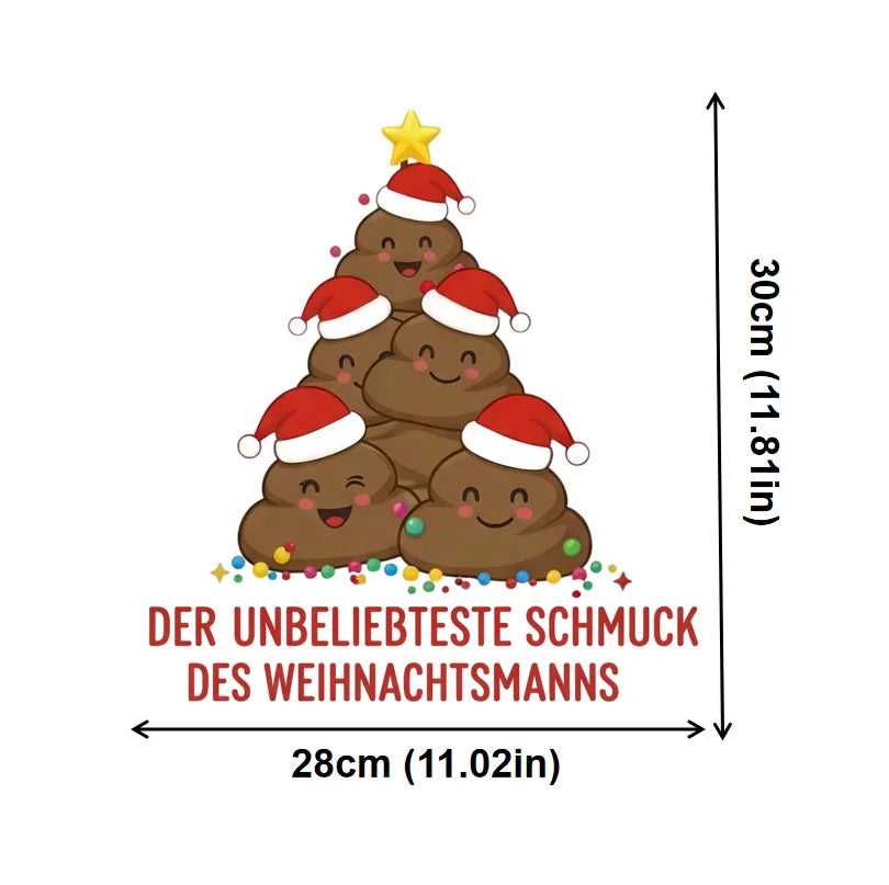 Self-adhesive waterproof stickers poof tree bathroom decoration Christmas toilet lid easy to install/remove