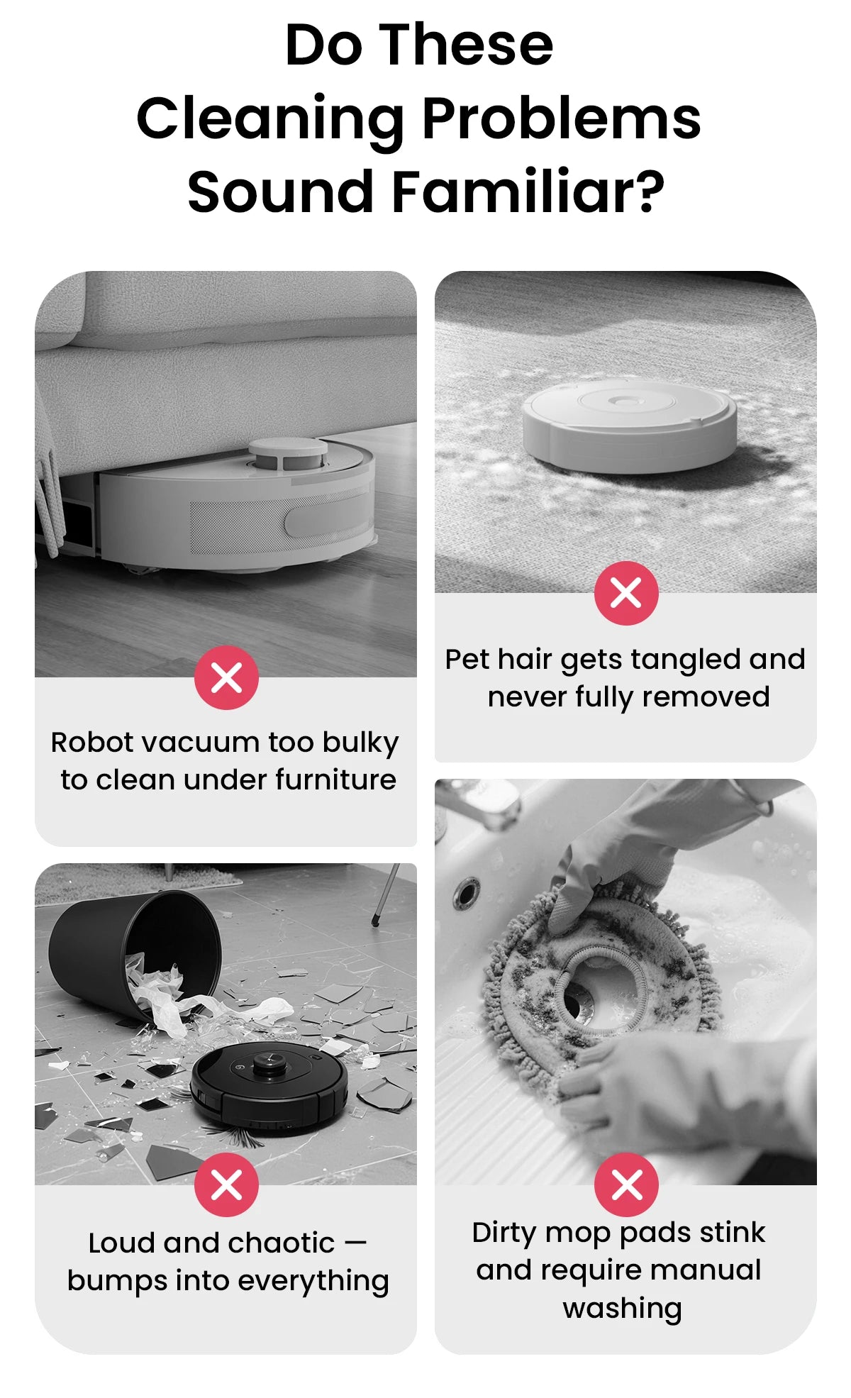 Lefant M3 Max Robot Vacuum, Robot Vacuum and Mop, 20000Pa Suction, Anti-Tangle Brushes, Dual Spinning Mop, Auto Mop Washing