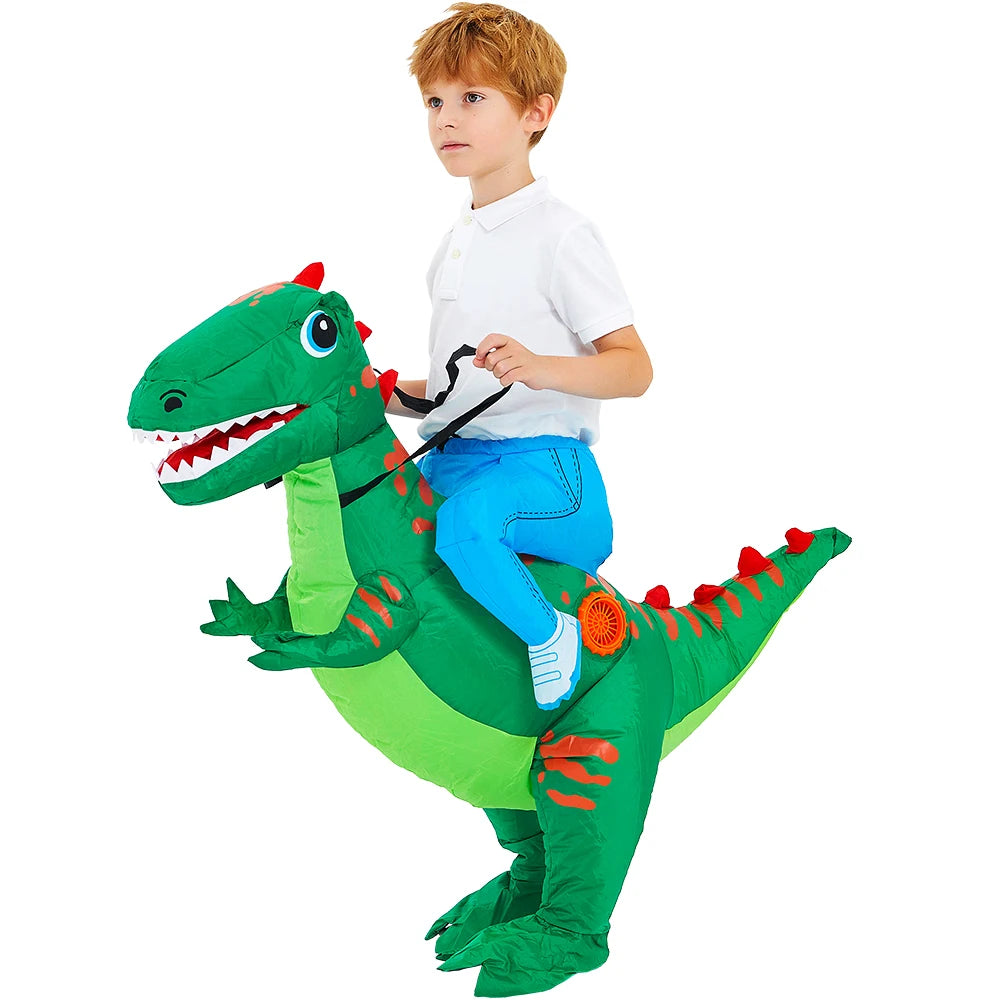 Kids Child Dinosaur Inflatable Costume Anime Purim Halloween Christmas Party Cosplay Costumes Dress Suits for Boys Girls