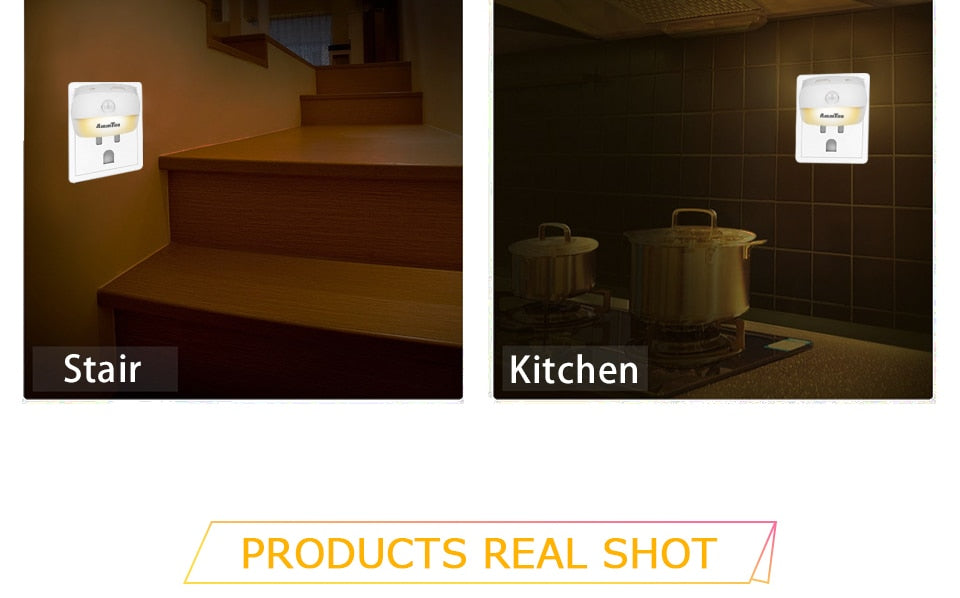 Mini LED Night Light PIR Motion Sensor Lamp 3 Modes Night Lamp Bedroom Bedside Lights EU Plug For Closet Corridor Bathroom