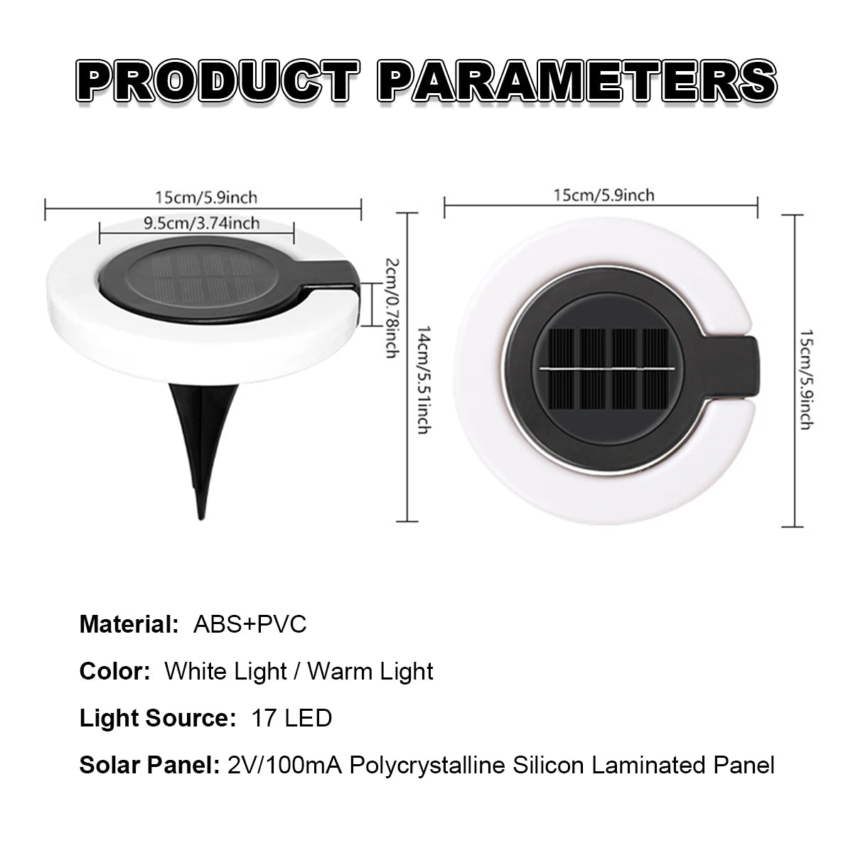 Led Solar Waterproof Atmosphere Light Lights For Outdoor Underground Deck Folding Garden Stairs Decoration Powered Step Driveway