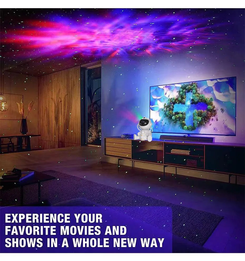Astronaut Starry Sky Projection Light Full of Stars Ambient Light Spaceman Laser Nebula Water Ripple Bedroom Projection Light
