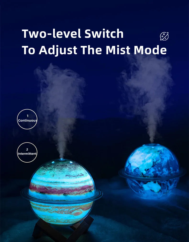 Galaxy Humidifier With Colorful Lights Air humidifier USB Humidifier Large Spray Atmosphere Night Light For Home Office Bedroom