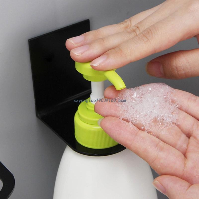 Hanger Wall Sticker Shower Gel Bottle Holder Shampoo Hand Soap Hook Holder Liquid Soap Holder for Kitchen Bathroom