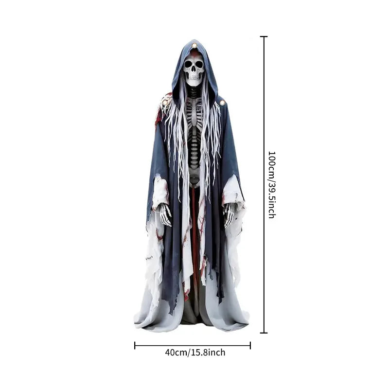 2D Halloween Horror Skull Bride Flag Halloween Horror Atmosphere Background Cloth Haunted House Indoor and Outdoor Decoration