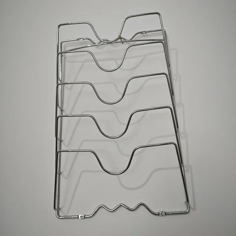 Kitchen Organizer Rack Wall Hanging Pot Cover Rack Five-Layer Pot Lid Metal Rust-Free Multifunctional Rack Pot Lid Storage Rack