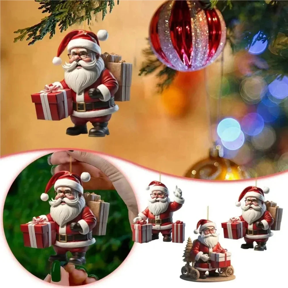 Christmas Santa Claus Snowmen Pendant Christmas Tree Hanging Oranment New Year 2025 Gift Xmas Tree Decoration for Home Decor
