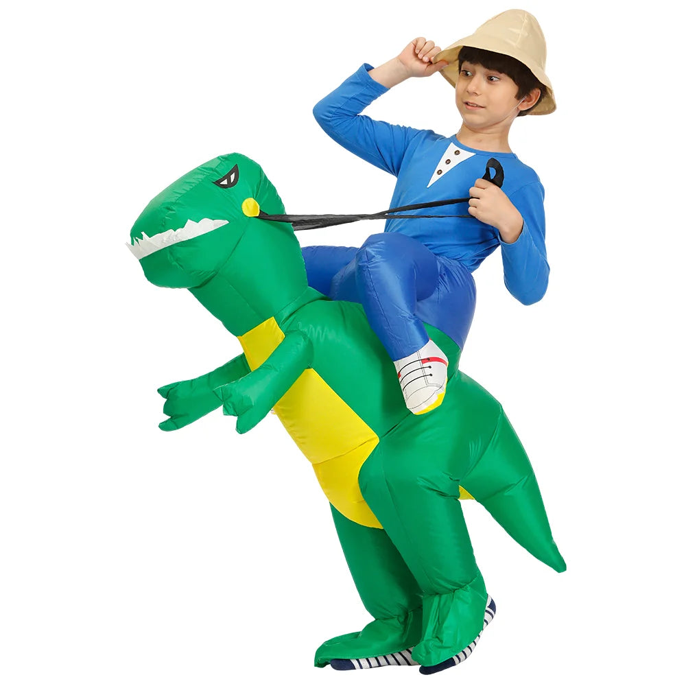 Kids Child Dinosaur Inflatable Costume Anime Purim Halloween Christmas Party Cosplay Costumes Dress Suits for Boys Girls