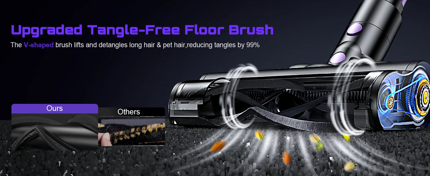 Cordless Handheld Vacuum Cleaner,40KPA,Touch Screen,Smart Dust Sensor,Auto Speed Control for Home Bed/Carpet/Pet Hair/Hard Floor