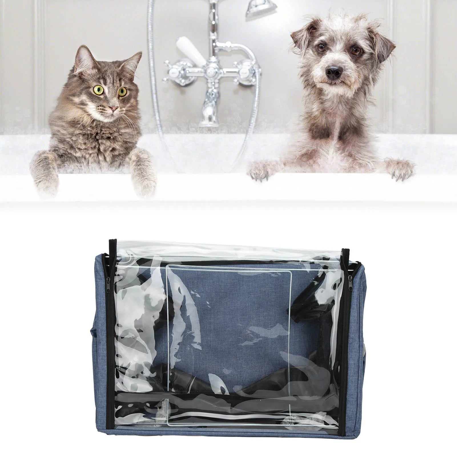 Pet Atomization Bag Pet Atomization Tent Pet Atomization Box Oxford Cloth Portable Pet Atomization Grooming Box for Cat Dog Pets
