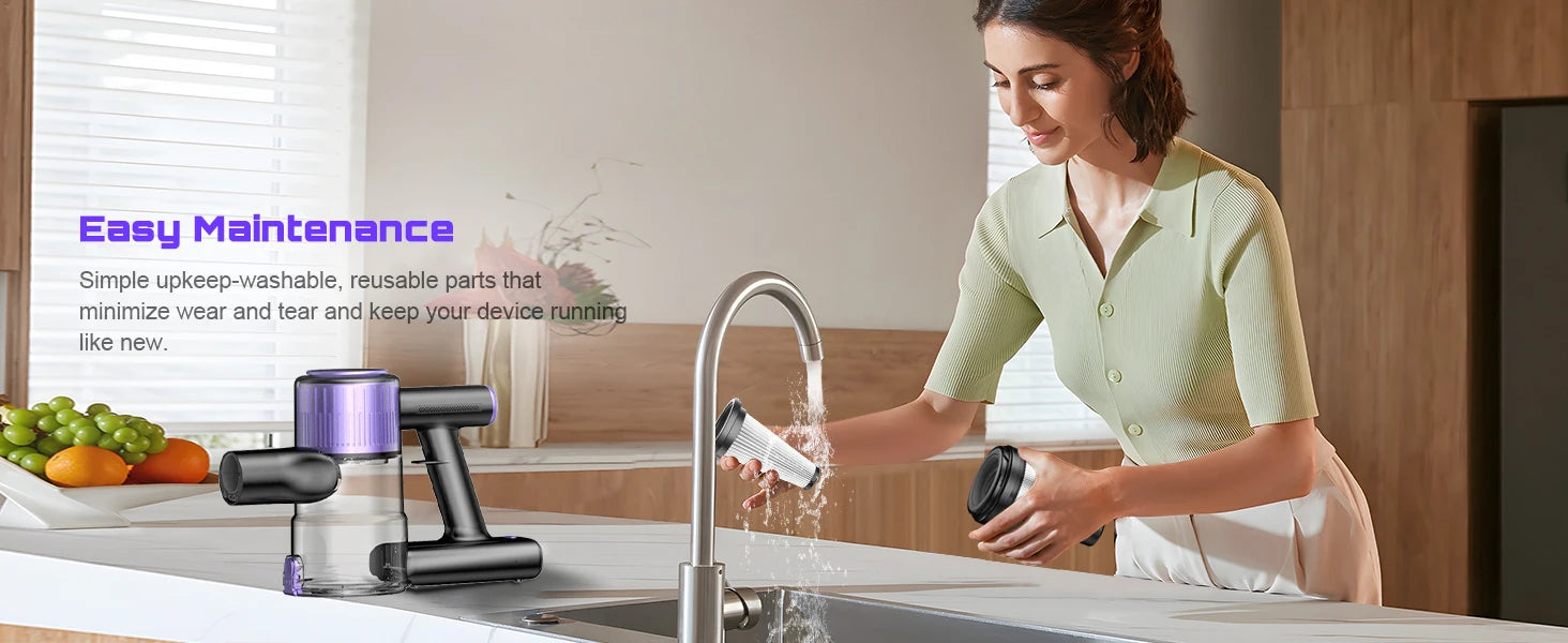 Cordless Handheld Vacuum Cleaner,40KPA,Touch Screen,Smart Dust Sensor,Auto Speed Control for Home Bed/Carpet/Pet Hair/Hard Floor