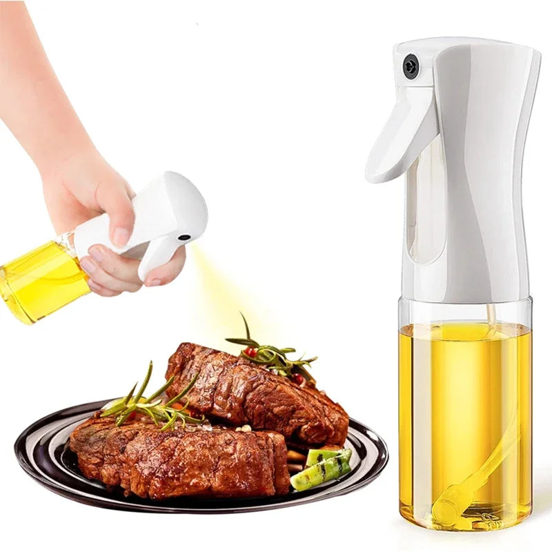200/300/500mlOil Spray Plastic Household Kitchen Oil Spray Bottle Or Oil Brush Nebulizing Mist Filling Cooking Dual Use BBQ