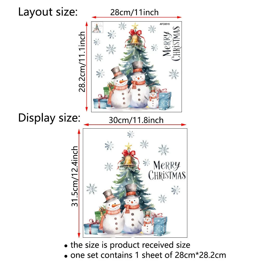 Cartoon Christmas Toilet Stickers Xmas Tree Snowman Santa Claus Stickers Merry Christmas Decor Noel Happy New Year 2026