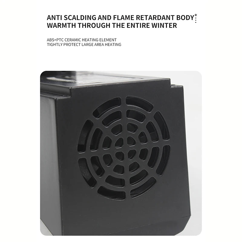 Portable Electric Heater, Plug-In Wall Heater for Rooms, Mini Radiator Fan Warmer, Compact Home Heating Appliance