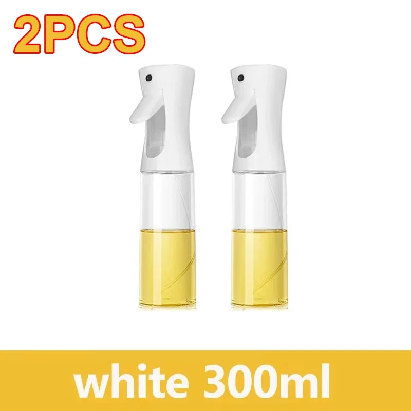 200/300/500mlOil Spray Plastic Household Kitchen Oil Spray Bottle Or Oil Brush Nebulizing Mist Filling Cooking Dual Use BBQ