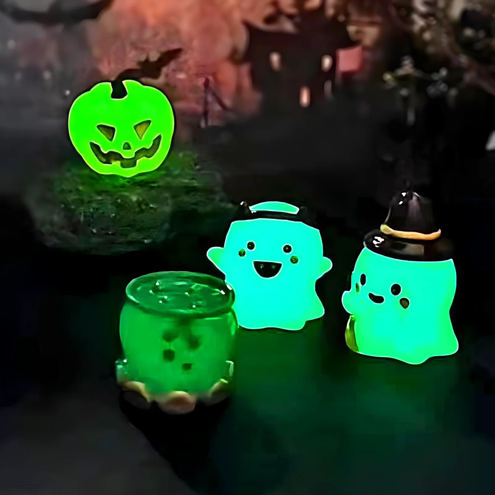 Light Up Your Halloween! 6PCS Multi-Purpose Glow Ornaments for Parties, Home, and Car Decor
