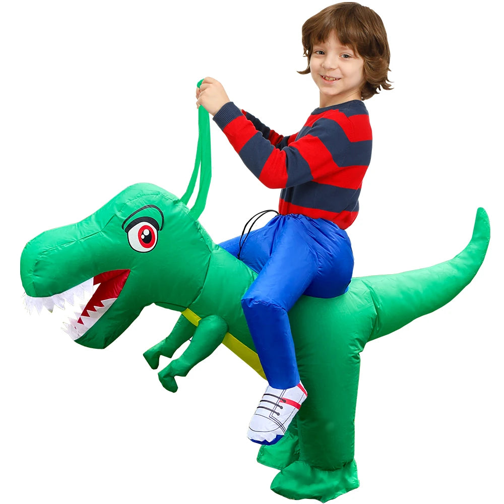 Kids Child Dinosaur Inflatable Costume Anime Purim Halloween Christmas Party Cosplay Costumes Dress Suits for Boys Girls