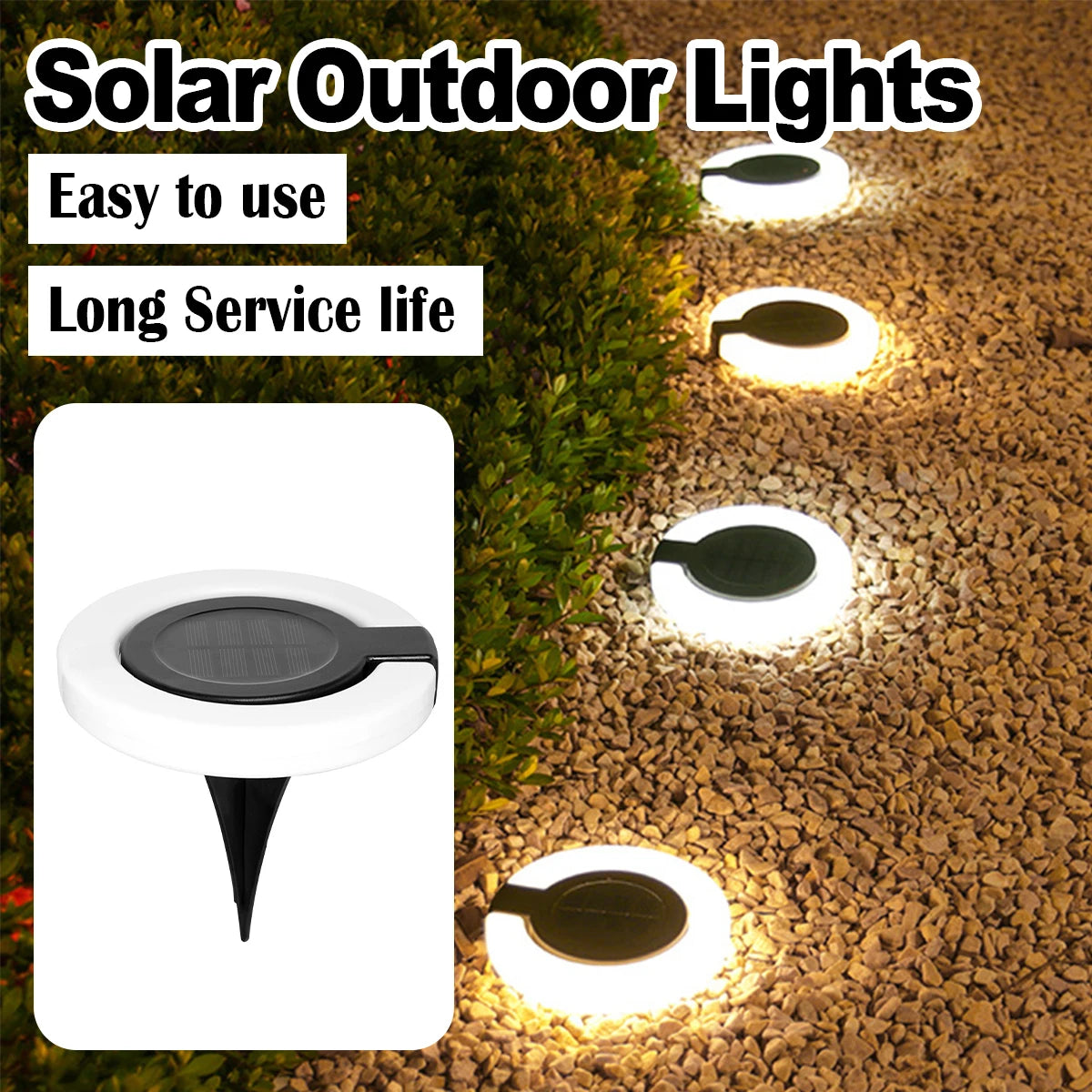 Led Solar Waterproof Atmosphere Light Lights For Outdoor Underground Deck Folding Garden Stairs Decoration Powered Step Driveway