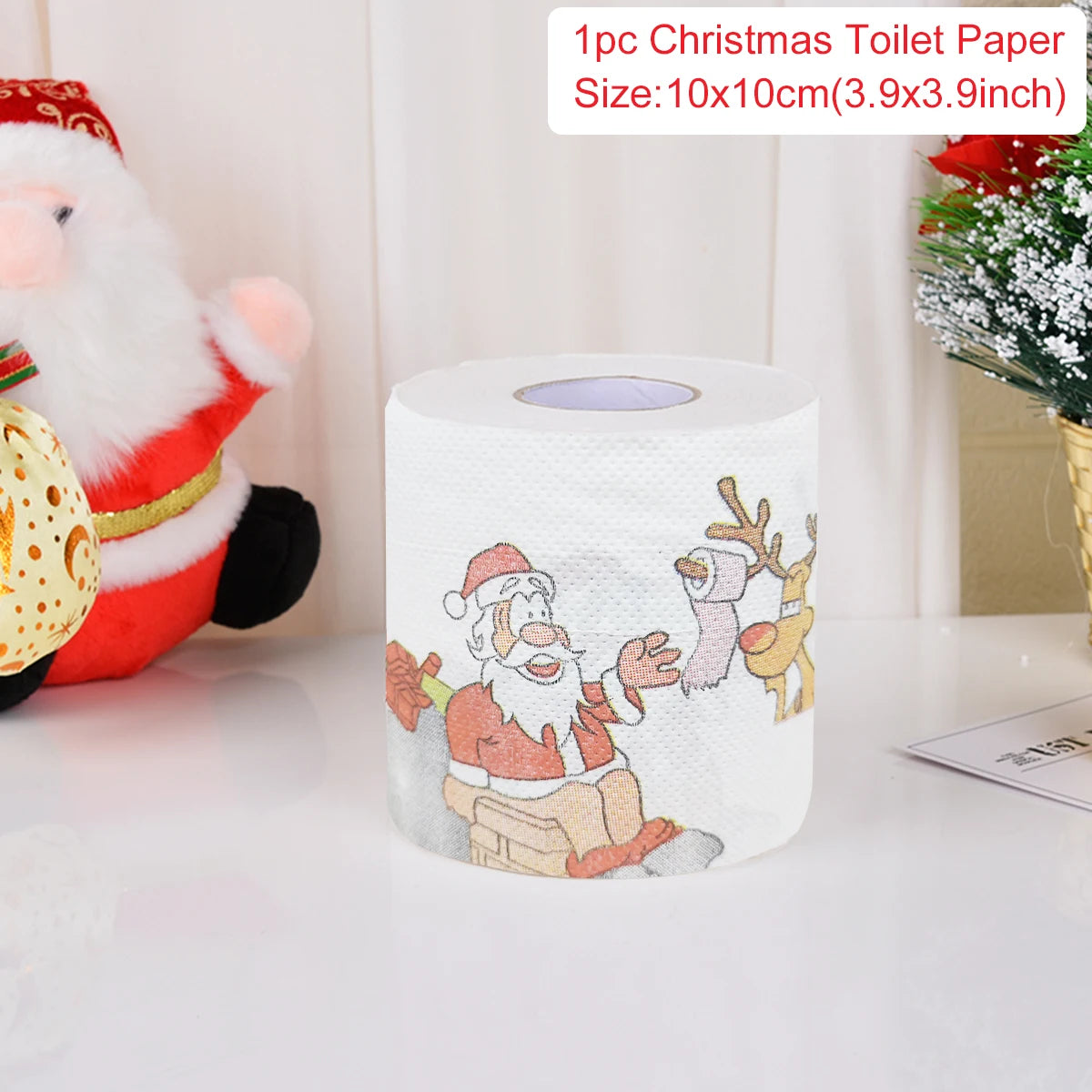 Christmas Santa Claus Bath Toilet Roll Paper Merry Christmas Decoration for Home 2025 Xmas Ornaments Navidad Natal New Year 2026