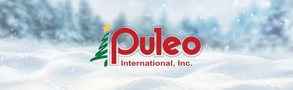 Puleo International 4.5ft Pre-Lit Potted Flocked Arctic Fir Christmas Tree with 70 Clear Lights, 419 Realistic Dense Branch Tips