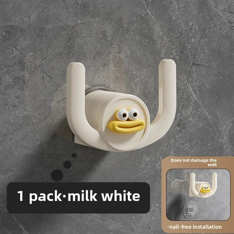 Bathroom Shelves Hanging Slippers Rack Cute Big Mouth No Drill Shoe Organizer Bathroom Wall Mount Multifunctional Storage Shelf