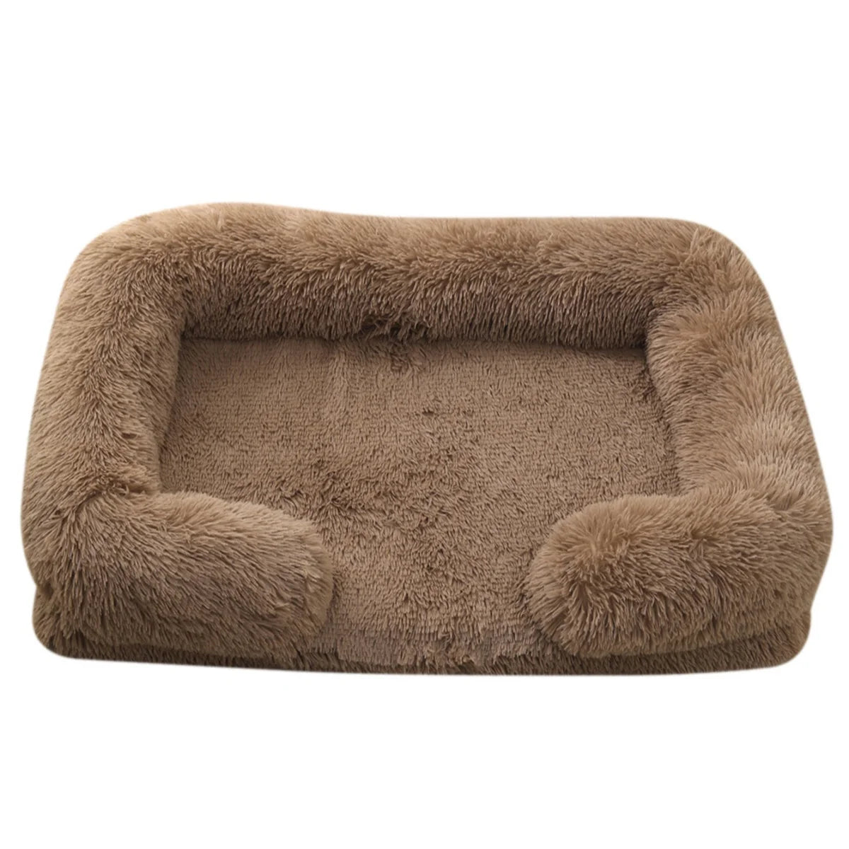 Square Dog Bed Plush Pet Bed Winter Thickened Pad House for Dogs Bed Cat Sofa for Flyffy Dogs Sleeping Bed Sofa Removable Mat
