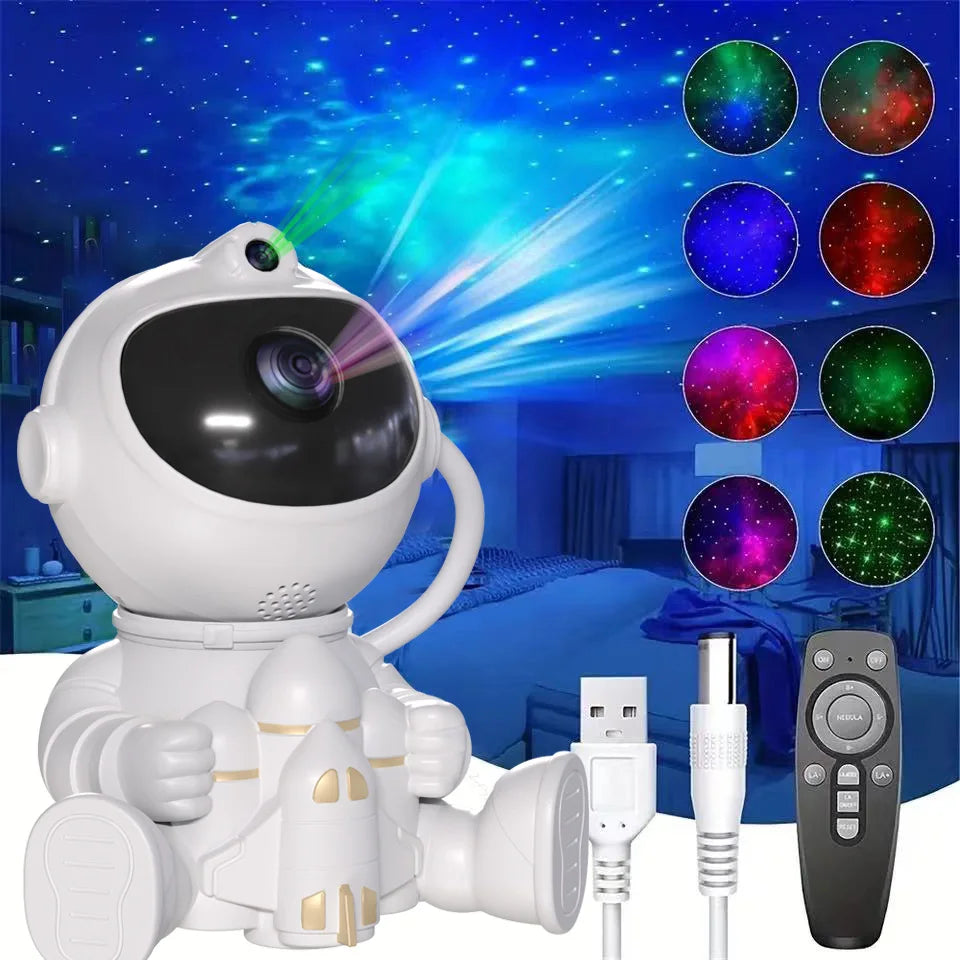Astronaut Starry Sky Projection Light Full of Stars Ambient Light Spaceman Laser Nebula Water Ripple Bedroom Projection Light
