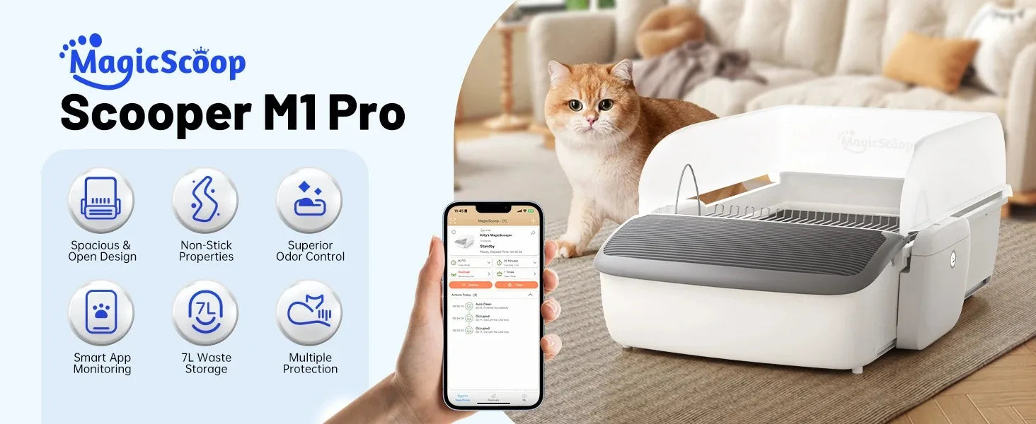 Automatic Smart Cat Litter Box Scooping Open Semi-enclosed Litter Tray Self-cleaning Cat Sandbox Cats Toilet Large Pet Supplies