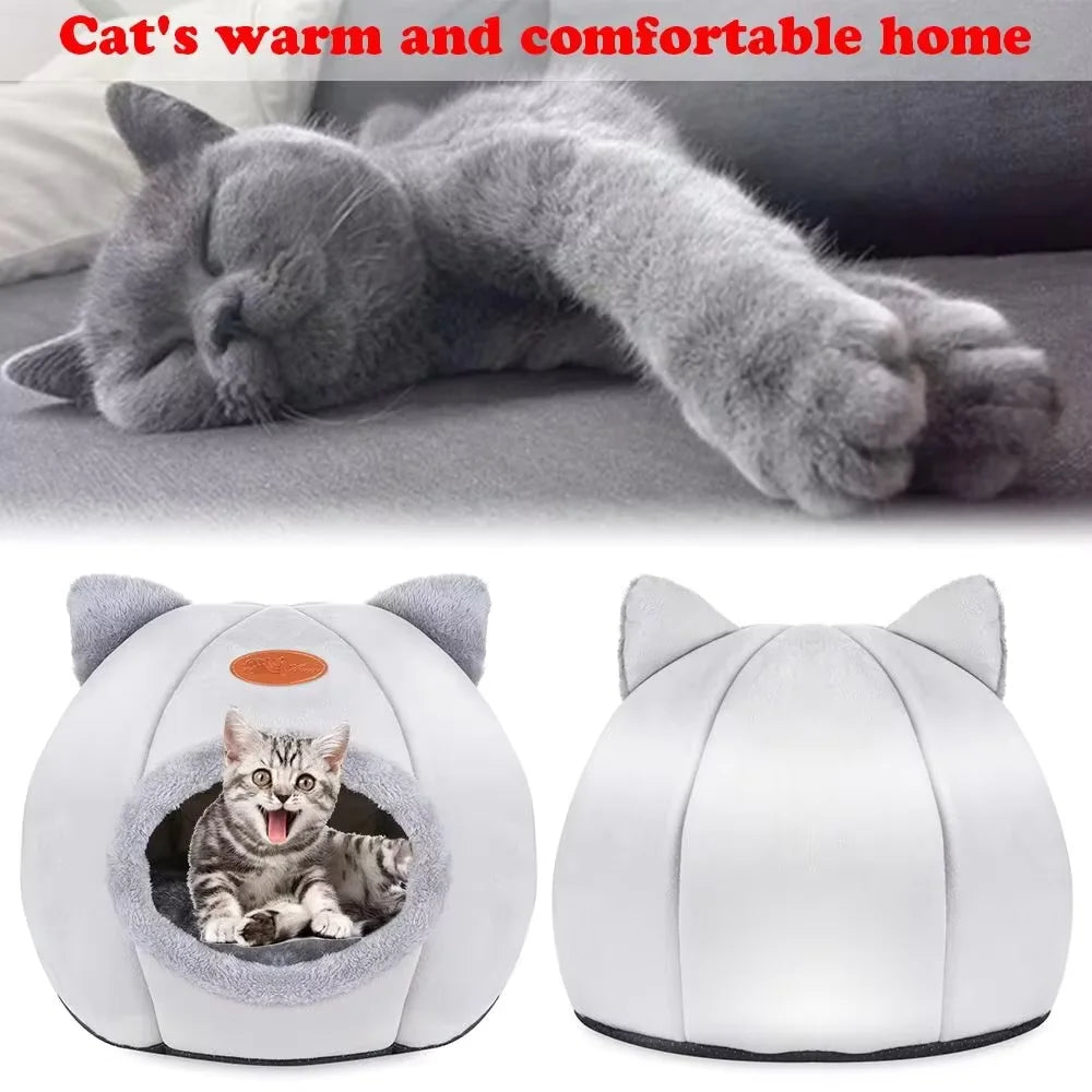 Winter Cat Bed Comfortable And Warm Windproof Pet Bed Large Capacity Cat Accessories Cat Supplies Household Warm Cat Bed