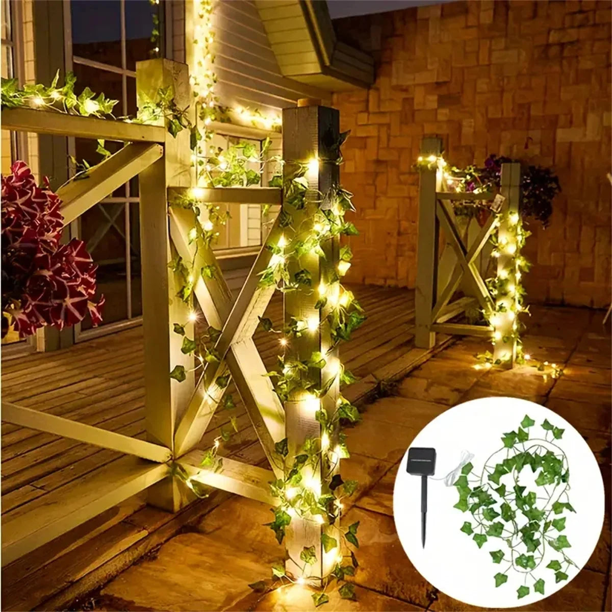 2M 20 LED Green Leaf String Light Garden Lights New Year Decorations String Lamp Wedding Thanksgiving Christmas Decoration
