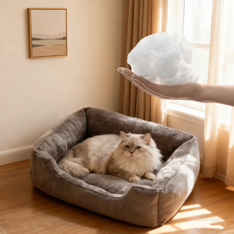 Cat nest in winter warm deep sleep in winter pet small dog dog kennel four seasons universal cat supplies sleeping pad