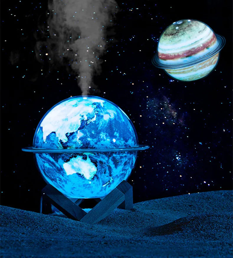 Galaxy Humidifier With Colorful Lights Air humidifier USB Humidifier Large Spray Atmosphere Night Light For Home Office Bedroom