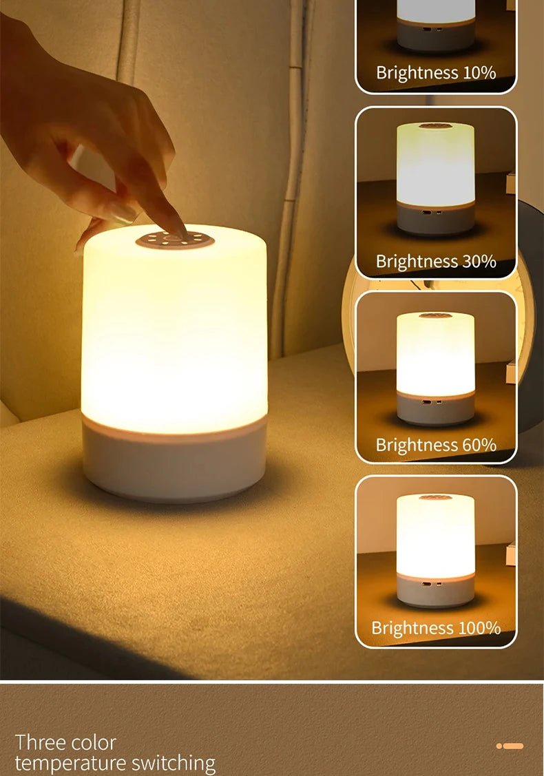 Kids Night Light Led Touch Sensor Light Stepless Dimmable Beside Lamp USB Charging Table Lamp Baby Night Lamp for The Bedroom