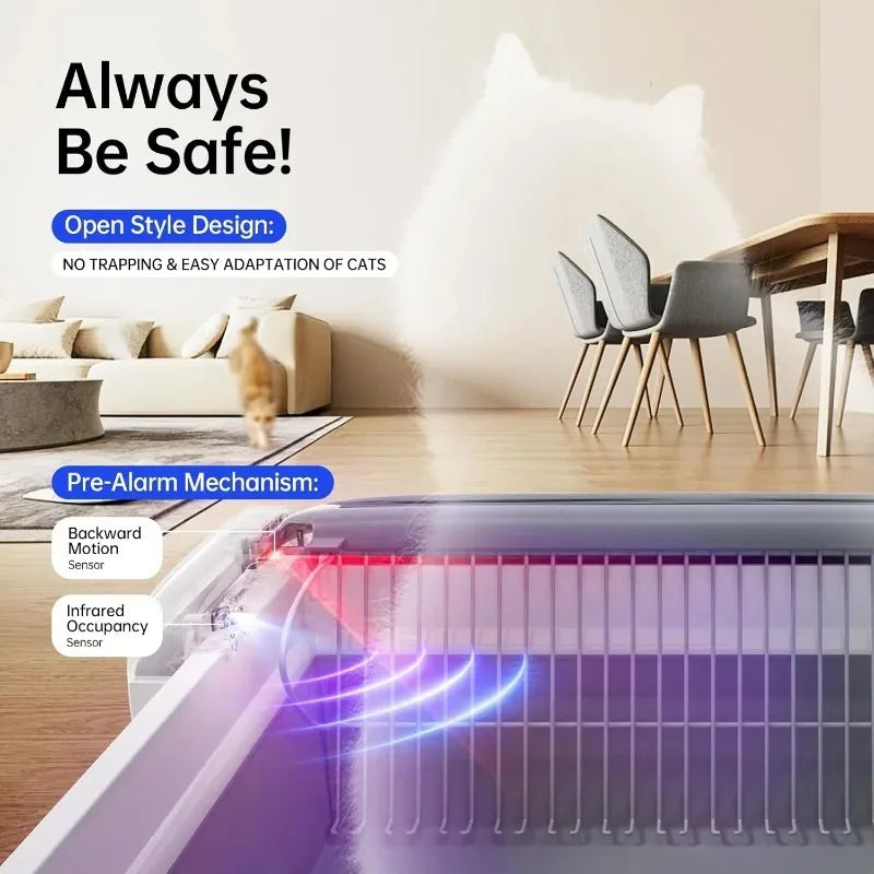 Automatic Smart Cat Litter Box Scooping Open Semi-enclosed Litter Tray Self-cleaning Cat Sandbox Cats Toilet Large Pet Supplies