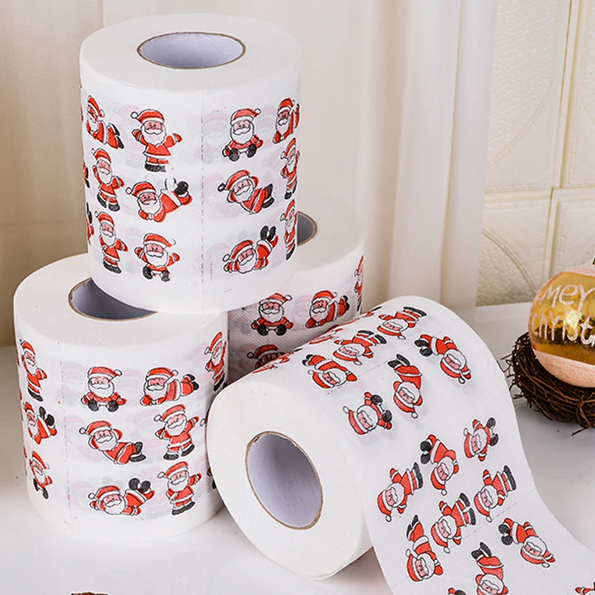 Christmas Santa Claus Bath Toilet Roll Paper Merry Christmas Decoration for Home 2025 Xmas Ornaments Navidad Natal New Year 2026