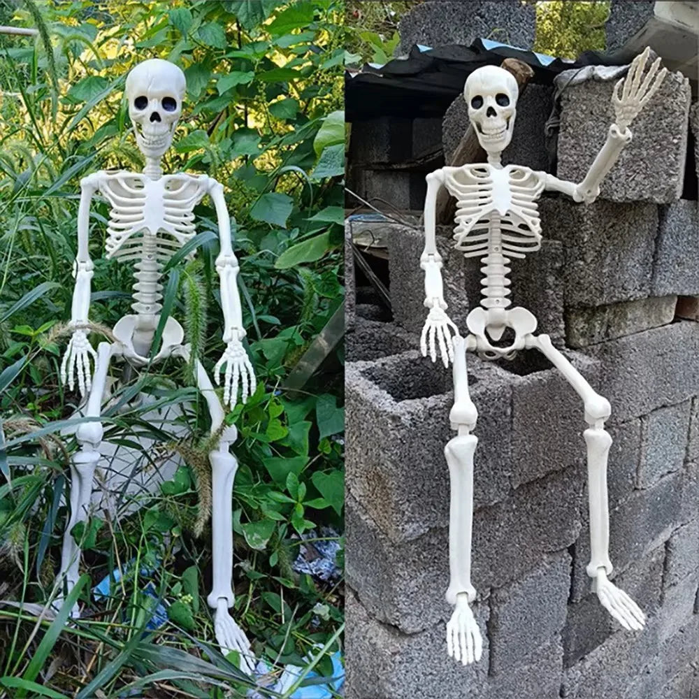 40cm Halloween Human Shape Skeleton,Posable Skeleton,Human Shape Bones,Halloween Herror Decorations,Haunted House Horror Props