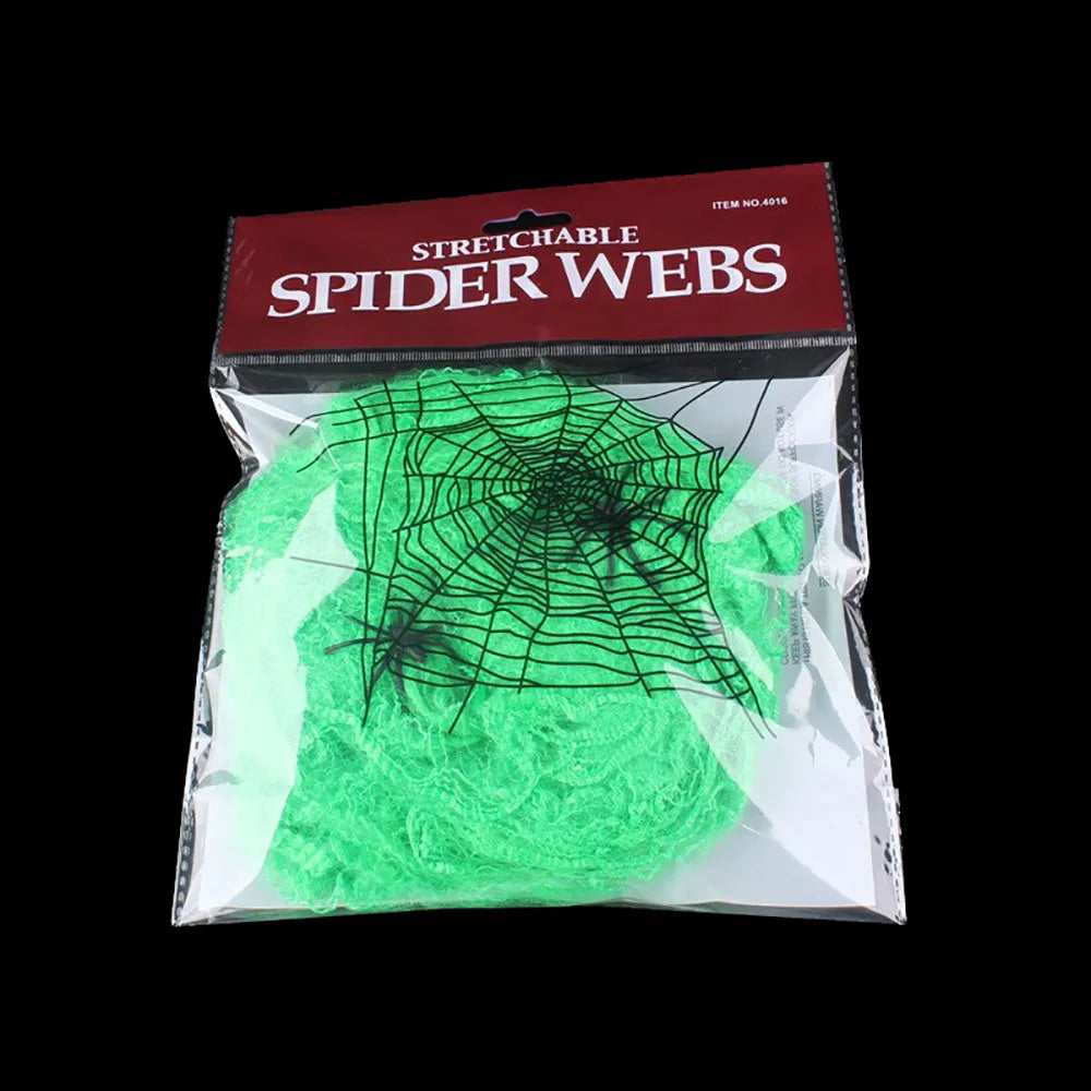 Halloween Decoration Spider Web,Artificial Spider Web,Stretchy Cobweb With Spider,Horror Gothic Haunted House Home Decor
