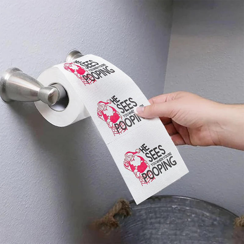 Christmas Santa Claus Bath Toilet Roll Paper Merry Christmas Decoration for Home 2025 Xmas Ornaments Navidad Natal New Year 2026